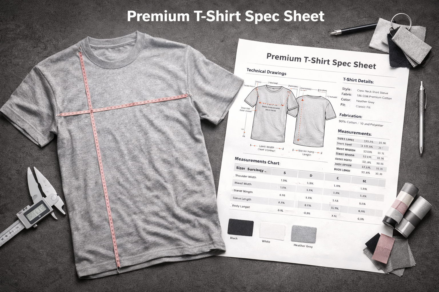 Premium T-Shirt Spec Sheet
